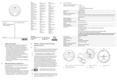 Supplementary sheet GC 173 wireless thermal detectors