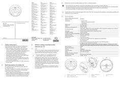 Supplementary sheet GC 172 wireless ceiling-mounted smoke detector
