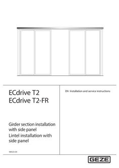 Mounting within reveal with side panel, wall mounting with side panel ECdrive T2(-FR)