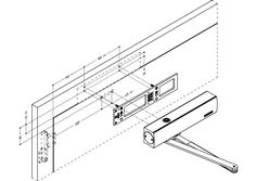 Tekening TS 4000 niet-scharnierzijde kopmontage montageplaat