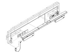 Drawing TS 5000 R ISM with free swing mounting plate