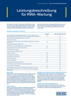 Leistungsbeschreibung für RWA-Wartung