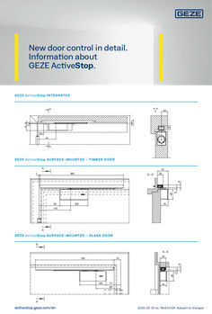 Technical data GEZE ActiveStop