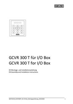 GCVR 300 T für I/O Box