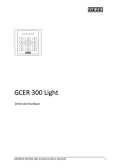 Benutzerhandbuch GCER 300 Light