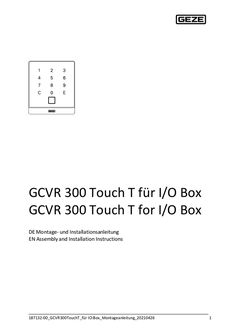 GCVR 300 Touch T für I/O Box