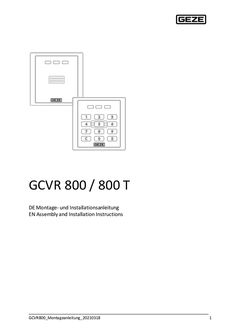 GCVR 800 / GCVR 800 T