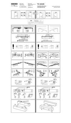 Assembly instructions GEZE TS 3000 B