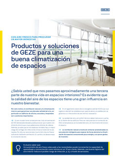 Productos y soluciones de GEZE para una buena climatización de espacios