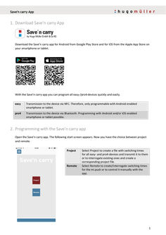 Save 'n Carry App for timer SC 28.21 pro4