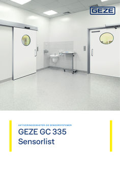 Product Sales Flyer GEZE GC 335 Sensorlist