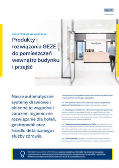 Products & solutions by GEZE for interior areas and corridors