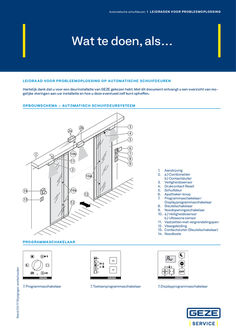 Troubleshooting manual automatic sliding doors