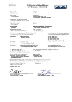 Konformitätserklärung GC 341