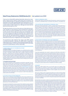 Data Privacy Statements of Benelux B.V.