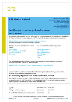 2831-CPR-F4501 Certificate GC 003 D RWA - GC 163 RWA