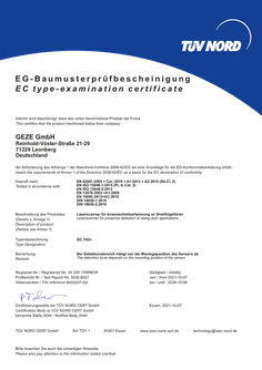 GC 342+ TUEV Zertifikat