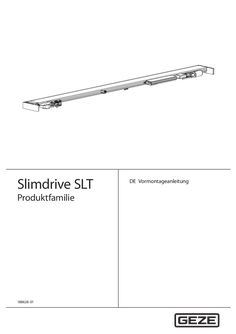 Vormontageanleitung Slimdrive SLT, Slimdrive SLT-FR 2M