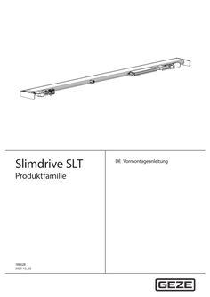 Vormontageanleitung Slimdrive SLT, Slimdrive SLT-FR 2M