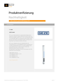 Produktdeklaration DGNB 2018 für F 1200+