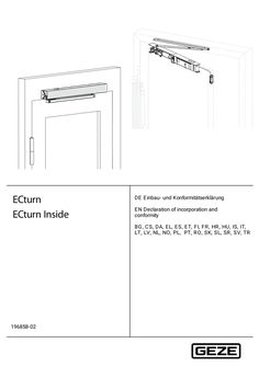 Dichiarazione di montaggio e di conformità ECturn