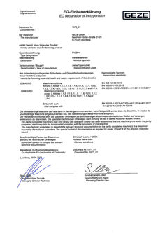 Conformiteits- en inbouwverklaring F 1200+