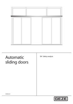 Safety analysis for sliding doors in accordance with EN 16005
