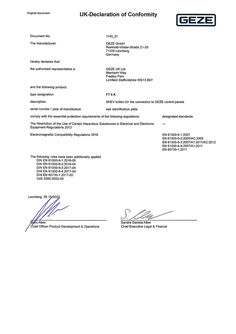UK Declaration of Conformity FT4K