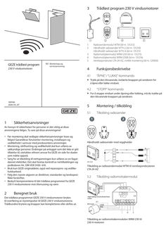 GEZE trådløst program vindusteknikk 230 V
