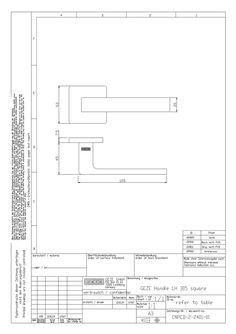 GEZE Handle LH 305 square