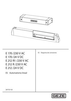 !Linearantrieb E 170/230 V AC, E 170/24 V DC, E 212 R 1/230 V AC, E 212 R/230 V AC, E 212/24 V DC!