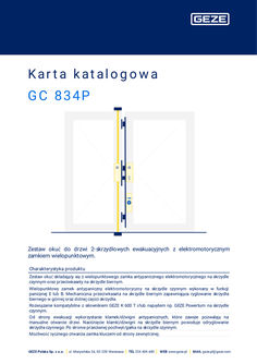 System ryglujący GC lock GC 834P