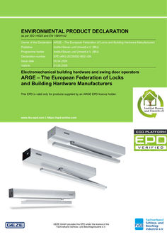 Environmental Product Declaration (EPD) Swing Door Operators
