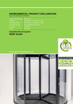 Umweltproduktdeklaration (EPD) Karusselldrehtüren