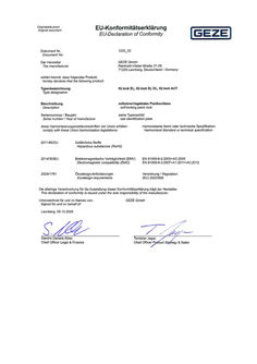 EU declaration of conformity IQ locks EL, EL DL, AUT