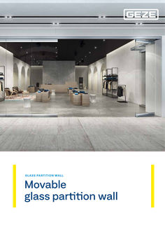 Movable glass partition wall
