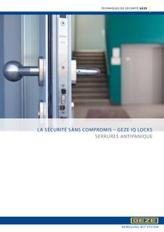 Brochure produit GEZE IQ locks Serrures antipaniques auto-verrouillables