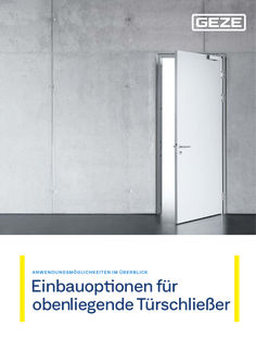 Einbauoptionen für obenliegende Türschließer