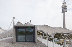 Automatic sliding door Slimdrive SL-FR at the Coubertin in the Olympic Hall in Munich