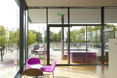 Automatic sliding door Slimdrive SL-FR at the Coubertin in the Olympic Hall in Munich