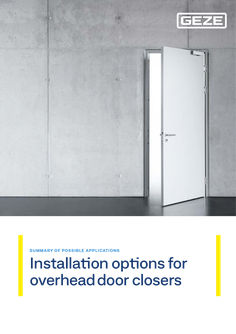Installation options for overhead door closers