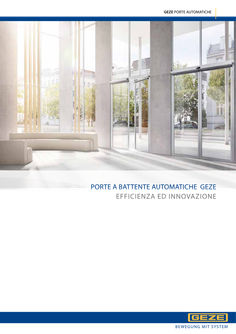 Brochure prodotto sistemi di porta a battente automatiche GEZE