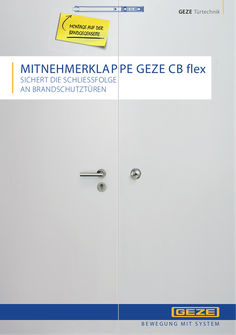 Flyer Mitnehmerklappe CB flex