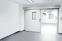 Drive solution GEZE Powerdrive PL-HT kit, installed in a hospital ward