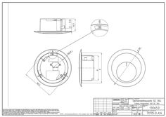 GC 304 ceiling installation kit technical drawing