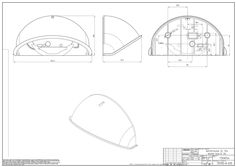 GC 304 weather hood technical drawing