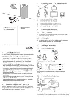 GEZE-Funkprogramm Fenstertechnik 230 V