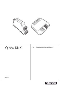 Benutzerhandbuch Inbetriebnahme IQ box KNX