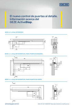 Características técnicas GEZE ActiveStop