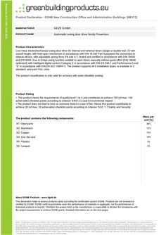 DGNB Powerturn family product verification